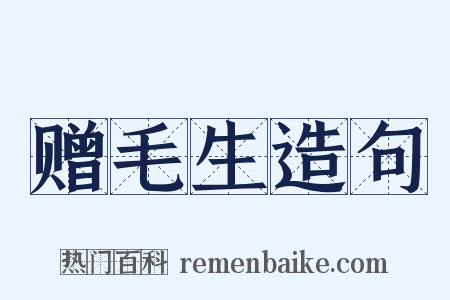 赠毛生造句是什么意思的图片